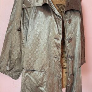 Chico's Metallic Tan Trench Coat